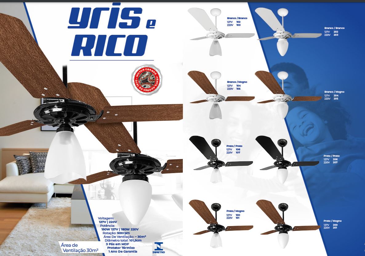 LINHA YRIS E RICO VENTEX
