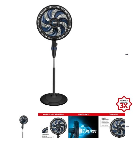 Ventilador Arno X-treme 7 Coluna 40cm VE7C