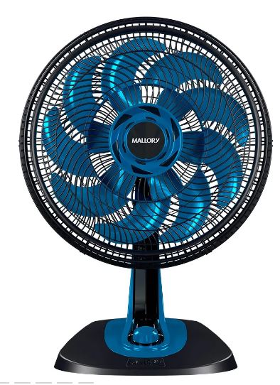 Ventilador Mesa Neo Air Ts Care Revolution Mallory Preto/Azu
