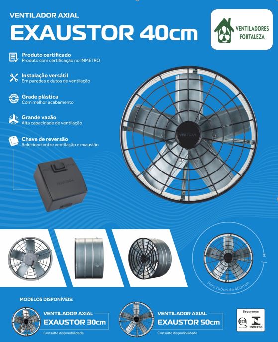 VENTILADOR AXIAL EXAUSTOR IND40CM 220V PREMIUM